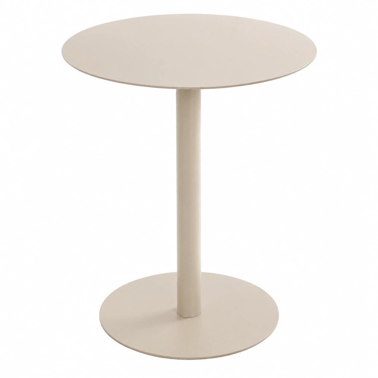 Runder Beistelltisch in Kaschmirgrau aus Metall, Modernes Design, Ø 40 cm x H 50 cm