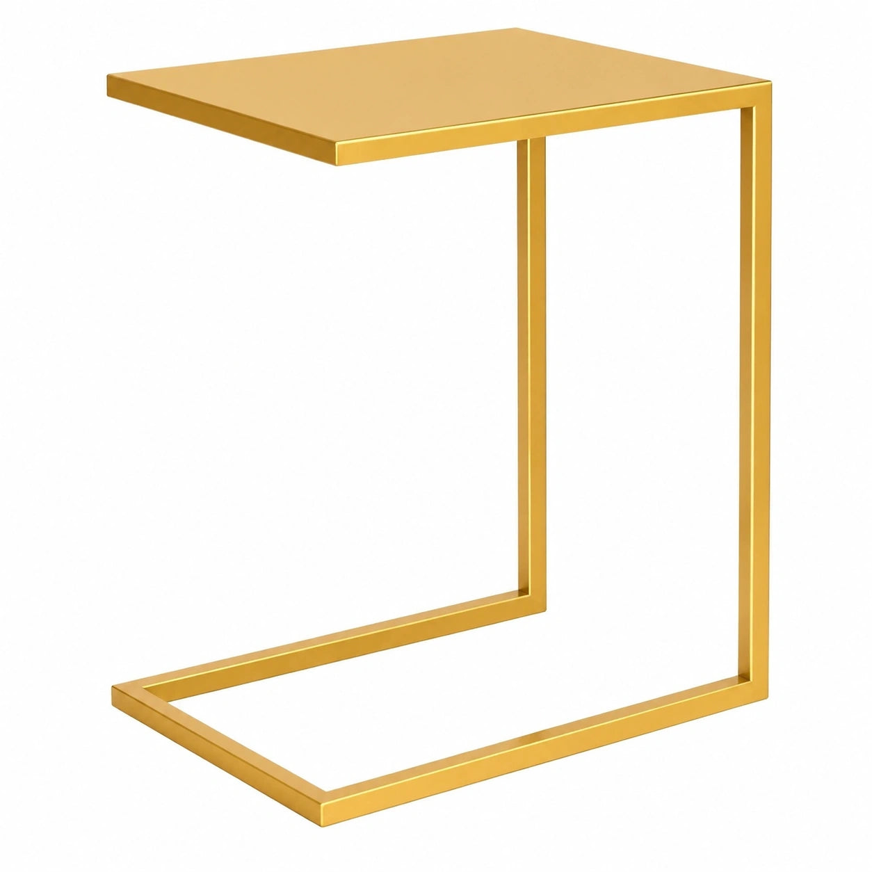 Goldener Nachttisch 60x40 cm - Schmaler Beistelltisch für Schlafzimmer - Laptoptisch und Dekoration