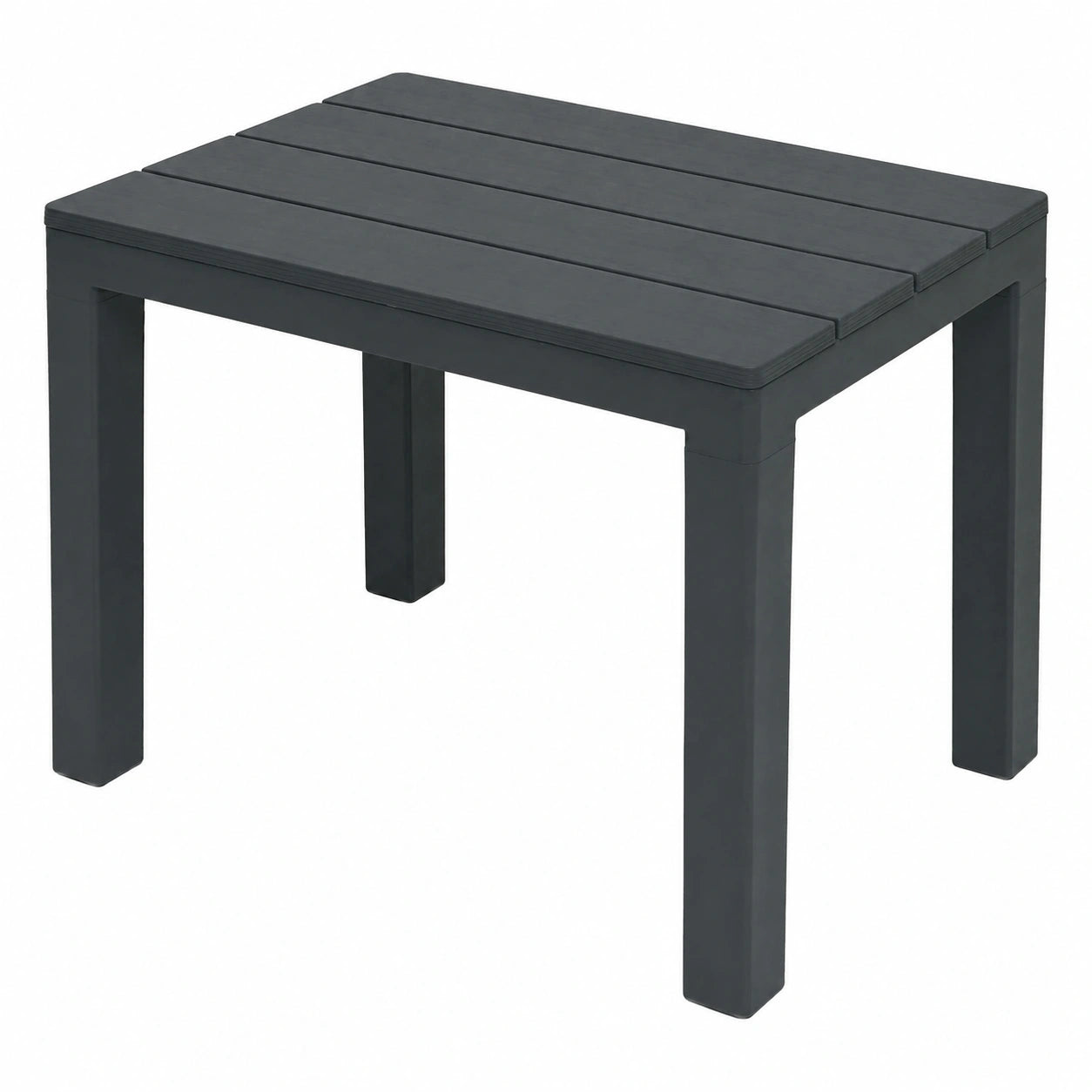 Robuster Kunststoff-Gartentisch in Anthrazit - Ideal für Balkon und Garten, 60x39x45 cm