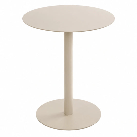 Runder Beistelltisch in Kaschmirgrau aus Metall, Modernes Design, Ø 40 cm x H 50 cm