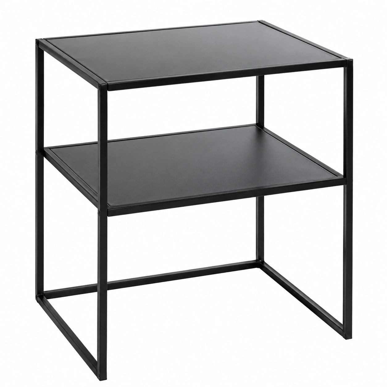 Moderner HAKU Beistelltisch aus schwarzem Metall, klein - Maße: 50 x 60 x 40 cm