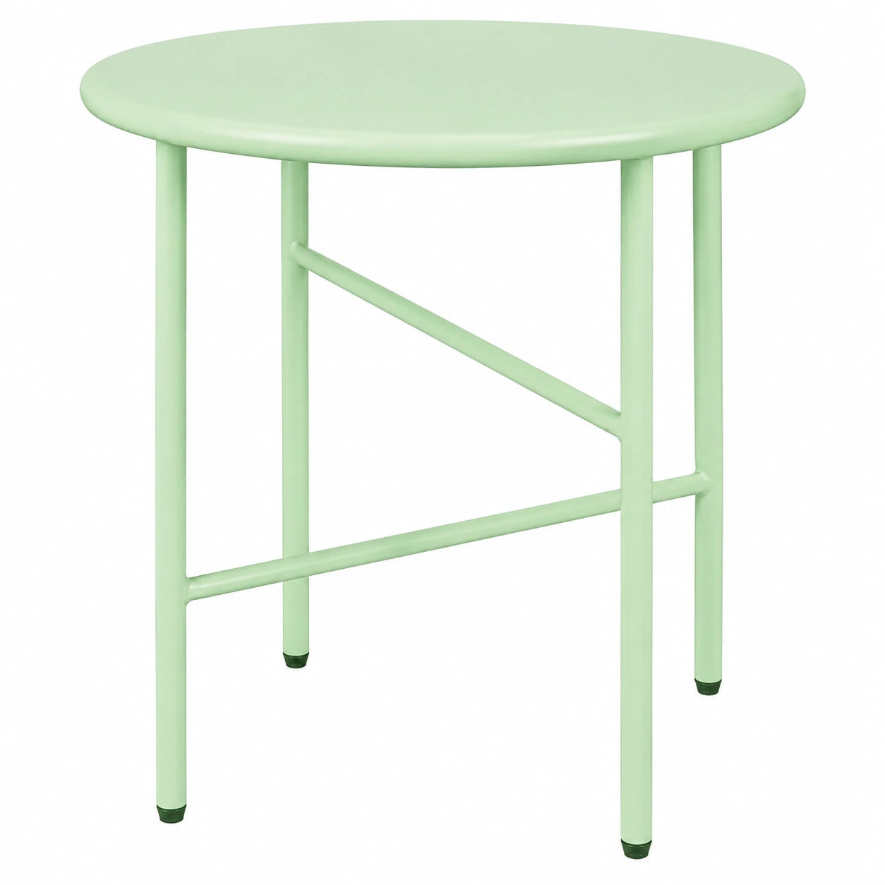 Bomoe Runder Outdoor-Gartentisch Ø 44 cm – Kratzfeste Tischplatte, Stabiler Couchtisch für Wohnzimmer und Balkon – Mint Nachttisch für Schlafzimmer
