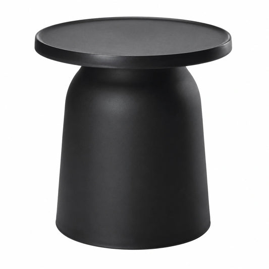 Moderner Runder Couchtisch, Schwarz, 47x46 cm, für Wohnzimmer