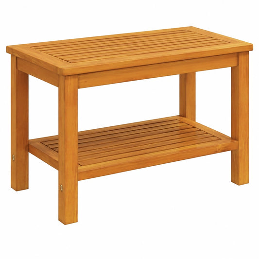 Rustikaler Akazie Beistelltisch 70x40x45 cm für Garten und Terrasse