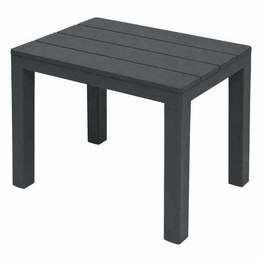 Robuster Kunststoff-Gartentisch in Anthrazit - Ideal für Balkon und Garten, 60x39x45 cm