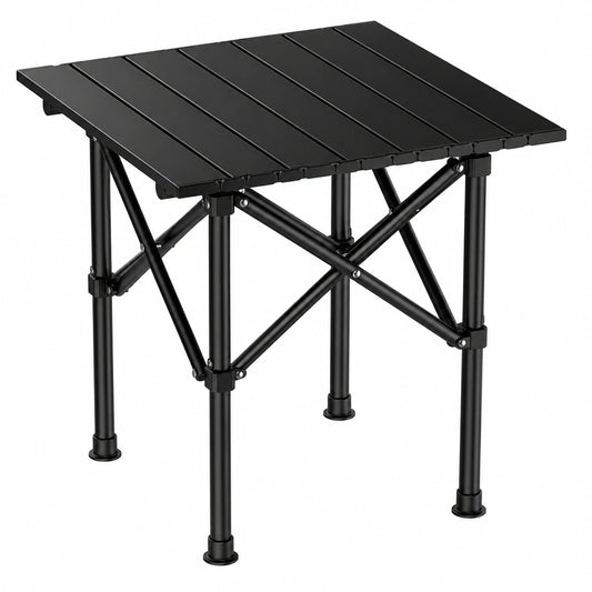 Kompakter Klapptisch 40x40 cm für Outdoor-Aktivitäten, Tragbar und Stabil aus Carbonstahl, Perfekt für Camping, Grillen und Picknick